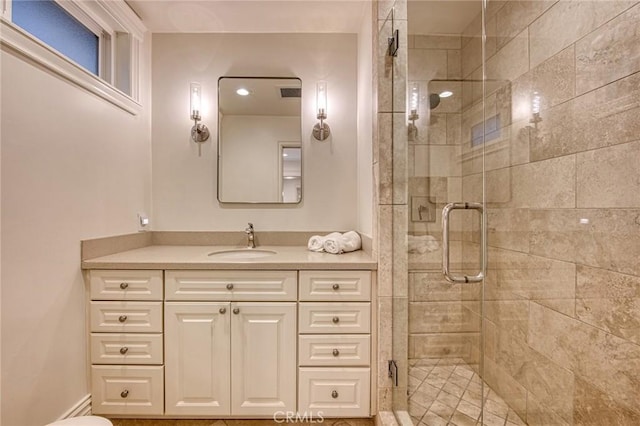 1155 Katella St, Laguna Beach, CA 92651 - bathroom featuring a stall shower and vanity