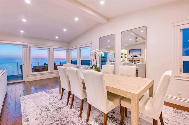 1155 Katella St, Laguna Beach, CA 92651 - dining area with hardwood / wood-style flooring and recessed lighting