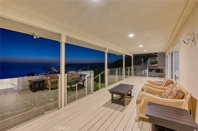 1155 Katella St, Laguna Beach, CA 92651 - wooden terrace with a water view