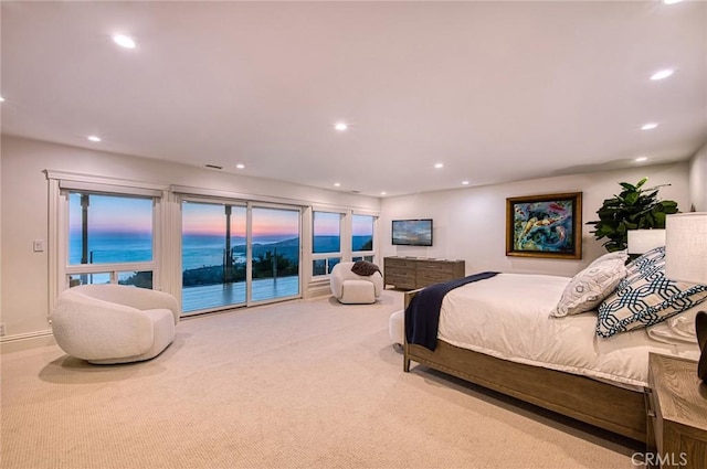 1155 Katella St, Laguna Beach, CA 92651 - carpeted bedroom featuring access to outside and recessed lighting