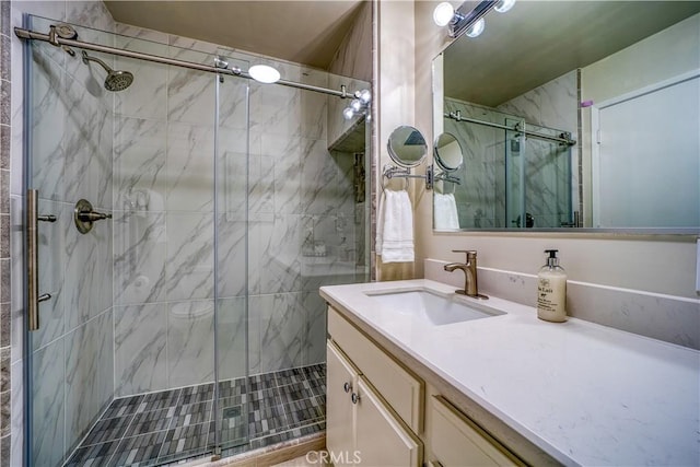 1770 Alrita St, San Luis Obispo, CA 93401 - bathroom featuring a stall shower and vanity