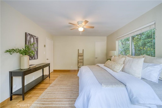 1770 Alrita St, San Luis Obispo, CA 93401 - bedroom with light wood-style flooring and ceiling fan