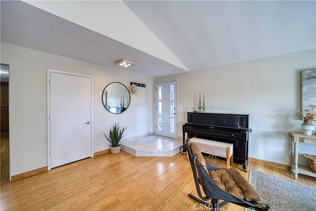 1770 Alrita St, San Luis Obispo, CA 93401 - entryway with vaulted ceiling and light wood-style flooring
