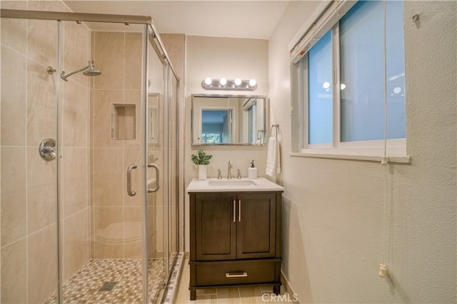 1770 Alrita St, San Luis Obispo, CA 93401 - full bathroom with vanity and a shower stall