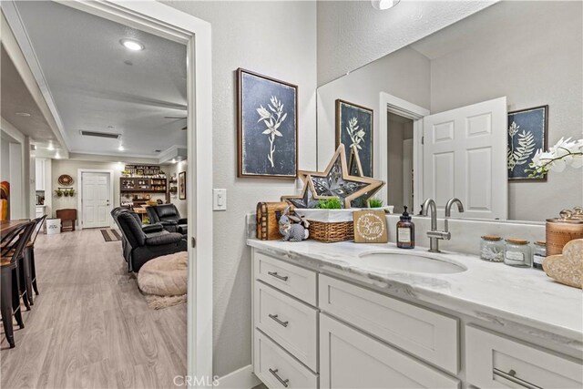 678 Colusa, Gridley, CA 95948 - bathroom with vanity and wood finished floors