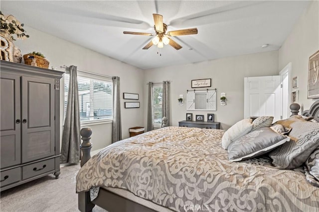 678 Colusa, Gridley, CA 95948 - bedroom featuring light carpet and a ceiling fan