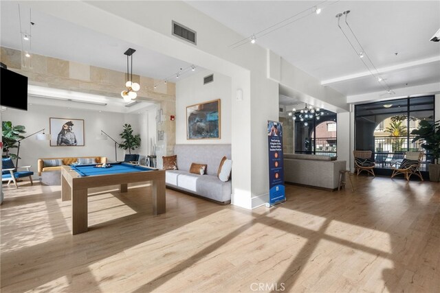 24585 Town Center Dr Unit 4308, Valencia, CA 91355 - game room with pool table, wood finished floors, and baseboards