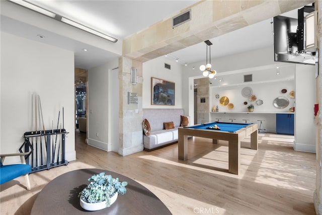 24585 Town Center Dr Unit 4308, Valencia, CA 91355 - recreation room featuring billiards, wood finished floors, and baseboards