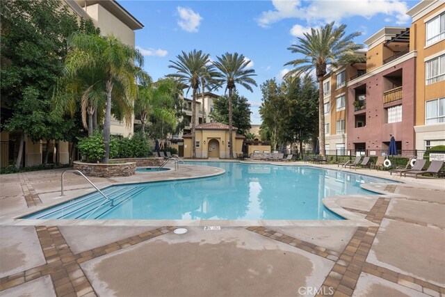 24585 Town Center Dr Unit 4308, Valencia, CA 91355 - community pool with a patio area