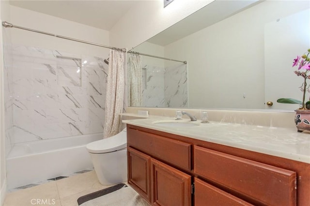824 Leyland Dr, Diamond Bar, CA 91765 - bathroom featuring shower / bath combo, vanity, and tile patterned floors