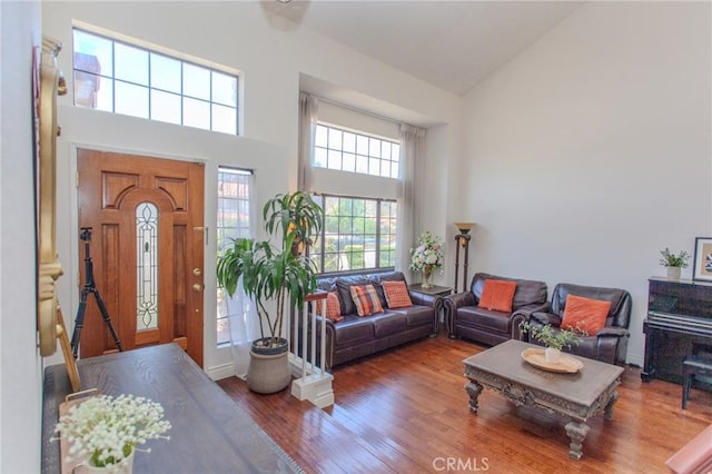 824 Leyland Dr, Diamond Bar, CA 91765 - living room featuring a high ceiling and wood finished floors