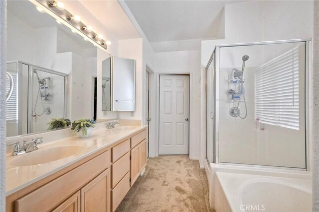 143 Brisas St, Oceanside, CA 92058 - full bath with a shower stall, double vanity, and a garden tub