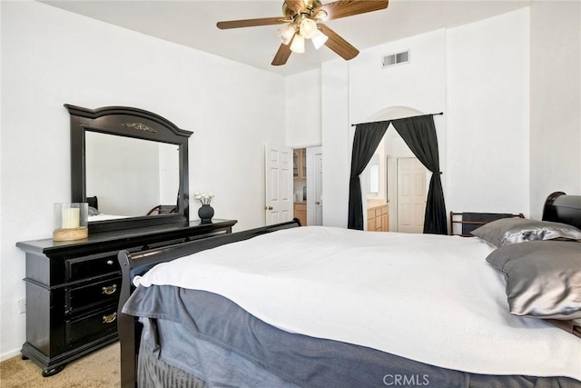 143 Brisas St, Oceanside, CA 92058 - bedroom featuring light colored carpet and a ceiling fan