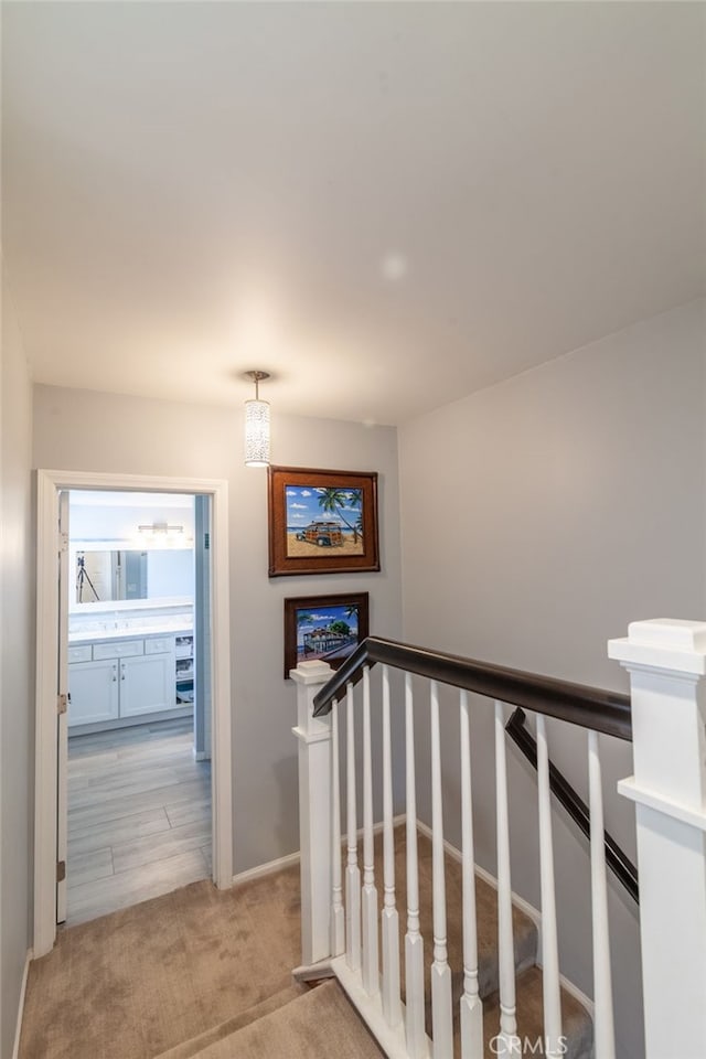 4357 W Sarah St Unit 26, Burbank, CA 91505 - staircase with carpet flooring and baseboards