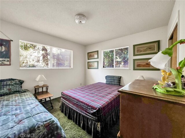 113 Fremont Rd, Lake Arrowhead, CA 92352 - carpeted bedroom featuring a textured ceiling