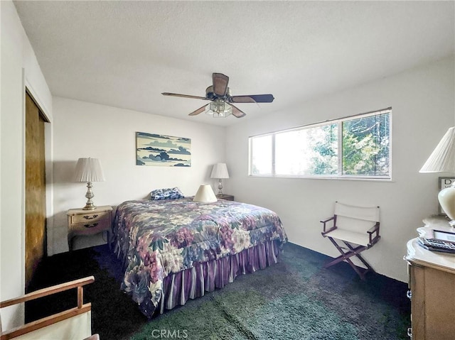 113 Fremont Rd, Lake Arrowhead, CA 92352 - carpeted bedroom with ceiling fan and a closet