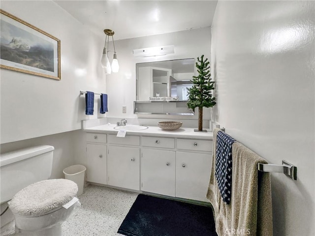 113 Fremont Rd, Lake Arrowhead, CA 92352 - bathroom featuring speckle patterned floor and vanity