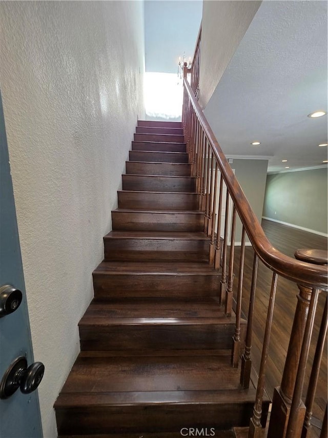 21901 Moneta Ave Unit 21, Carson, CA 90745 - staircase with a textured wall and recessed lighting