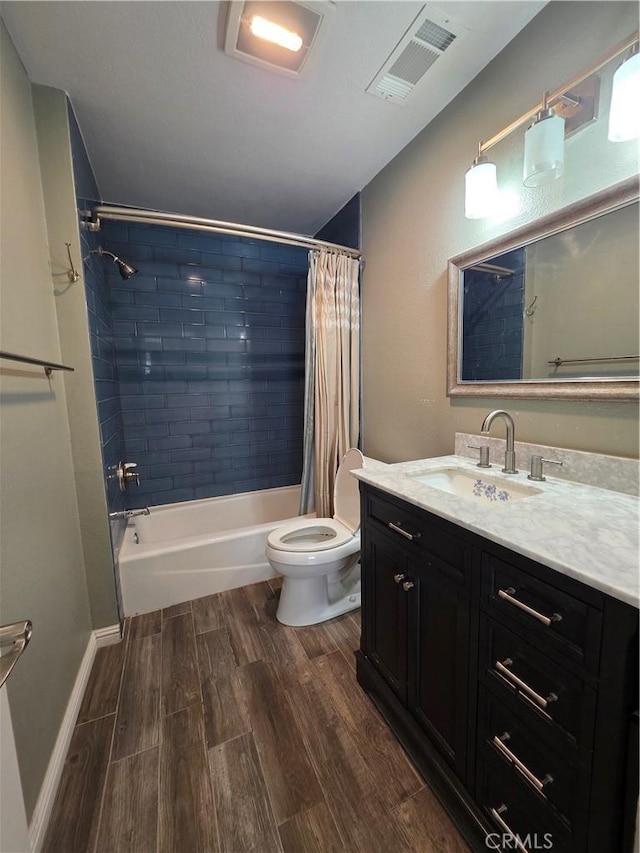 21901 Moneta Ave Unit 21, Carson, CA 90745 - full bath with wood finished floors, shower / bathtub combination with curtain, and vanity