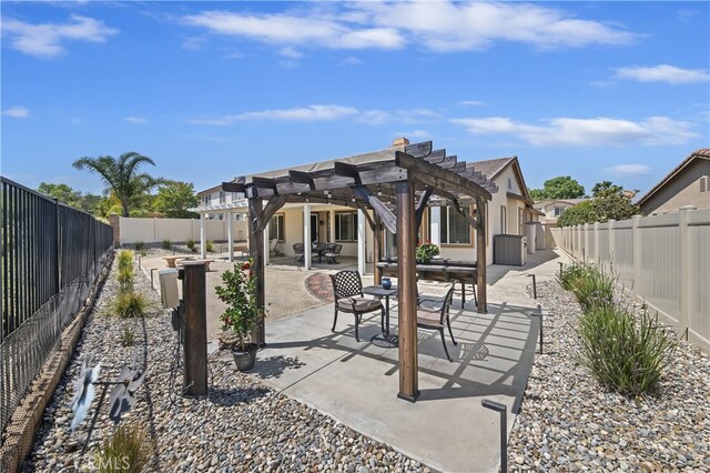 23463 Canterbury Way, Murrieta, CA 92562 - fenced backyard with a pergola and a patio area