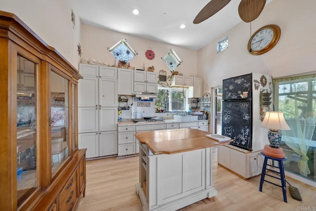 2620 Mar Vinga, Fallbrook, CA 92028 - kitchen featuring a towering ceiling, light wood-style flooring, healthy amount of natural light, and recessed lighting