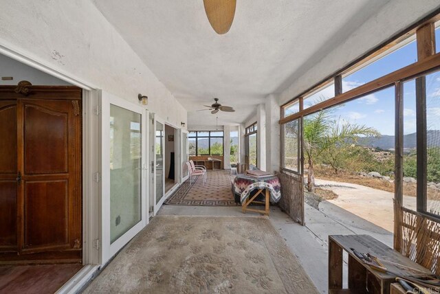 2620 Mar Vinga, Fallbrook, CA 92028 - unfurnished sunroom with a ceiling fan