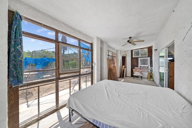 2620 Mar Vinga, Fallbrook, CA 92028 - bedroom with multiple windows, a ceiling fan, and access to outside
