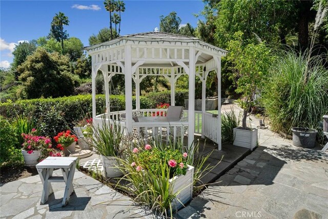 4420 Conchita Way, Tarzana, CA 91356 - view of patio featuring a gazebo