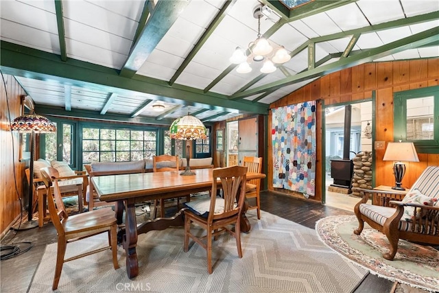 25 Hot Spring Canyon Rd, San Juan Capistrano, CA 92675 - dining room featuring a chandelier and wooden walls