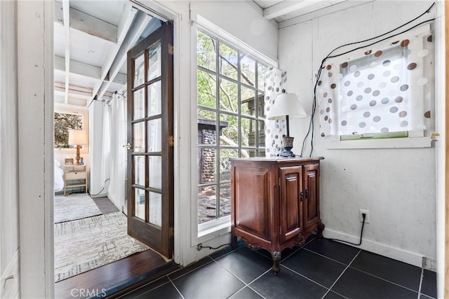 25 Hot Spring Canyon Rd, San Juan Capistrano, CA 92675 - doorway to outside featuring dark tile patterned flooring