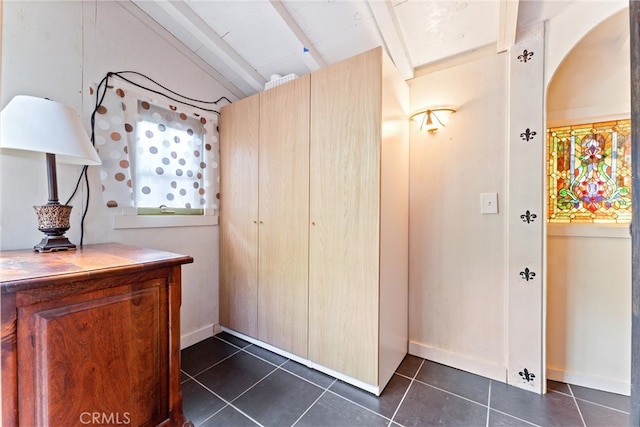 25 Hot Spring Canyon Rd, San Juan Capistrano, CA 92675 - bathroom with lofted ceiling and tile patterned floors
