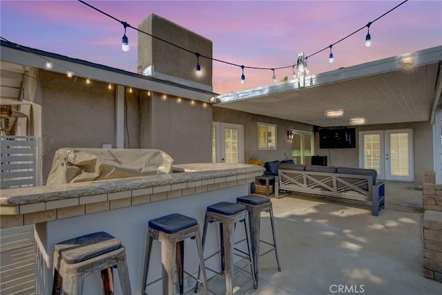9463 Alder St, Rancho Cucamonga, CA 91730 - view of patio / terrace with french doors and an outdoor hangout area