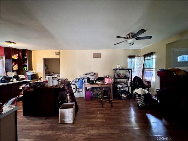 9547 Marion Ave, Montclair, CA 91763 - living room with wood finished floors and ceiling fan
