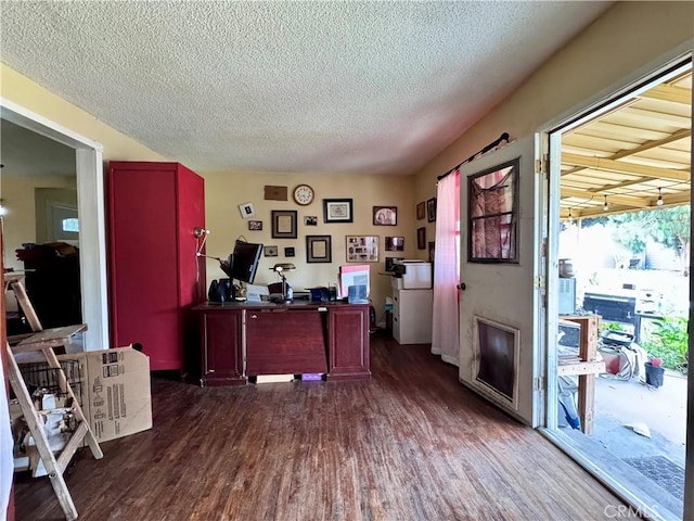 9547 Marion Ave, Montclair, CA 91763 - office space with dark wood finished floors and a textured ceiling