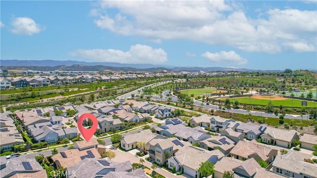 147 Luneta Ln, Rancho Mission Viejo, CA 92694 - aerial perspective of suburban area featuring a mountainous background