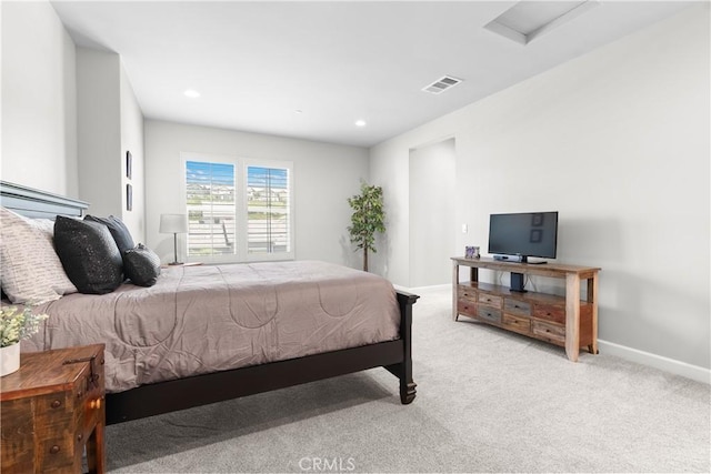 147 Luneta Ln, Rancho Mission Viejo, CA 92694 - carpeted bedroom with attic access, baseboards, and recessed lighting