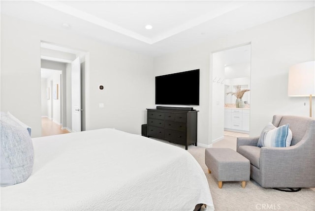 28 Fosco St, Rancho Mission Viejo, CA 92694 - bedroom featuring ensuite bath, light colored carpet, and recessed lighting