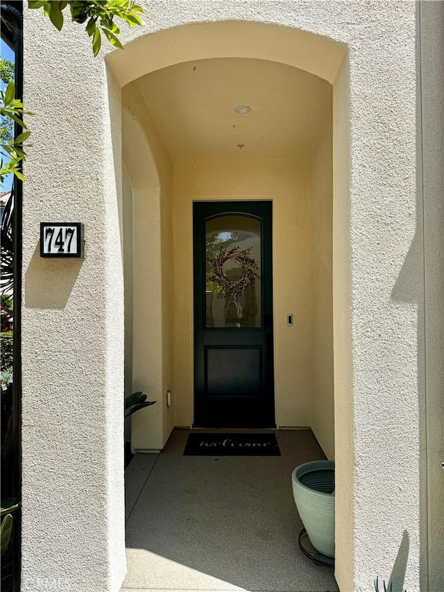 747 Spring Gdn, Irvine, CA 92618 - view of exterior entry with stucco siding