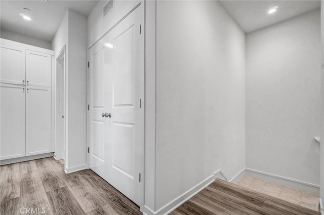 747 Spring Gdn, Irvine, CA 92618 - hallway featuring wood finished floors and recessed lighting