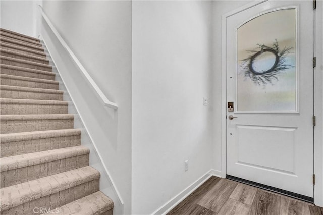 747 Spring Gdn, Irvine, CA 92618 - entrance foyer featuring wood finished floors, stairs, and baseboards