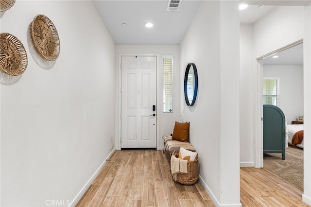 30893 Telegraph Dr, Winchester, CA 92596 - entrance foyer featuring light wood-style flooring, baseboards, and recessed lighting