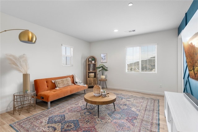 30893 Telegraph Dr, Winchester, CA 92596 - sitting room featuring light wood-style floors, baseboards, and recessed lighting