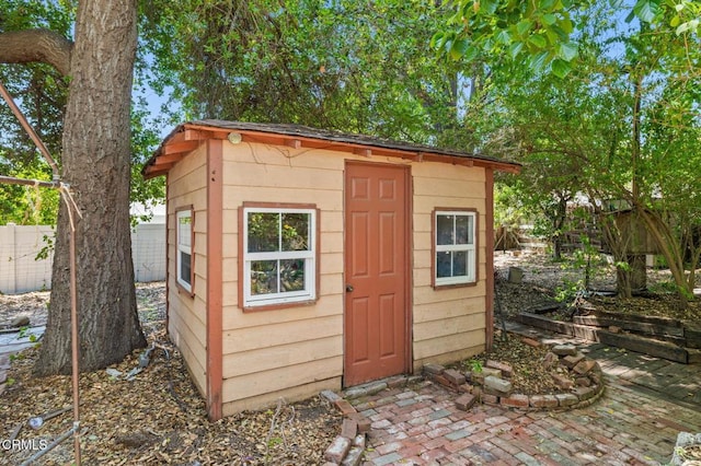 339 2nd St, Fillmore, CA 93015 - view of shed featuring a fenced backyard
