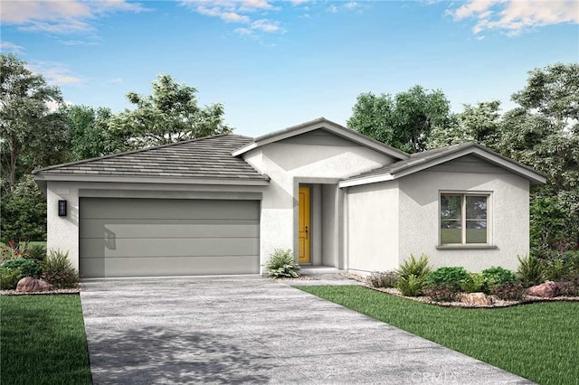 1578 Harmonie Ln, Beaumont, CA 92223 - single story home featuring stucco siding, an attached garage, and driveway