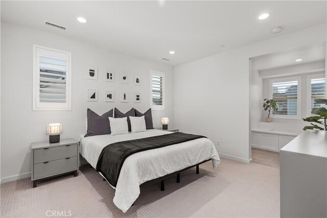 40 Jarano St, Rancho Mission Viejo, CA 92694 - bedroom with light carpet, multiple windows, recessed lighting, and baseboards