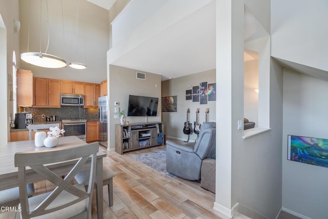 143 W Colorado Blvd, Monrovia, CA 91016 - living area featuring light wood-style floors and baseboards