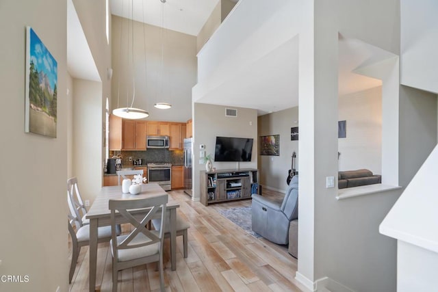 143 W Colorado Blvd, Monrovia, CA 91016 - dining room featuring light wood-style flooring and baseboards