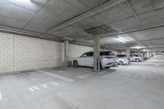 143 W Colorado Blvd, Monrovia, CA 91016 - parking garage with concrete block wall