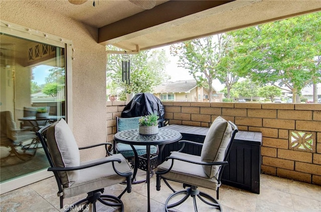 8788 Coral Springs Ct Unit 206A, Huntington Beach, CA 92646 - view of patio with ceiling fan and a grill