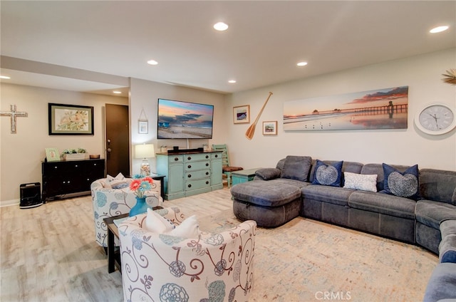 8788 Coral Springs Ct Unit 206A, Huntington Beach, CA 92646 - living area featuring recessed lighting and wood finished floors
